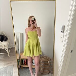 Lime Green Boutique Mini Dress